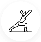 Yogaübung in Vorwärtsbeuge